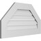 Ekena Millwork Octagonal Top Surface Mount PVC Gable Vent: Functional, w/ 3-1/2"W x 1"P Standard Frame, 32"W x 18"H GVPOT32X1801SF - alternate 3